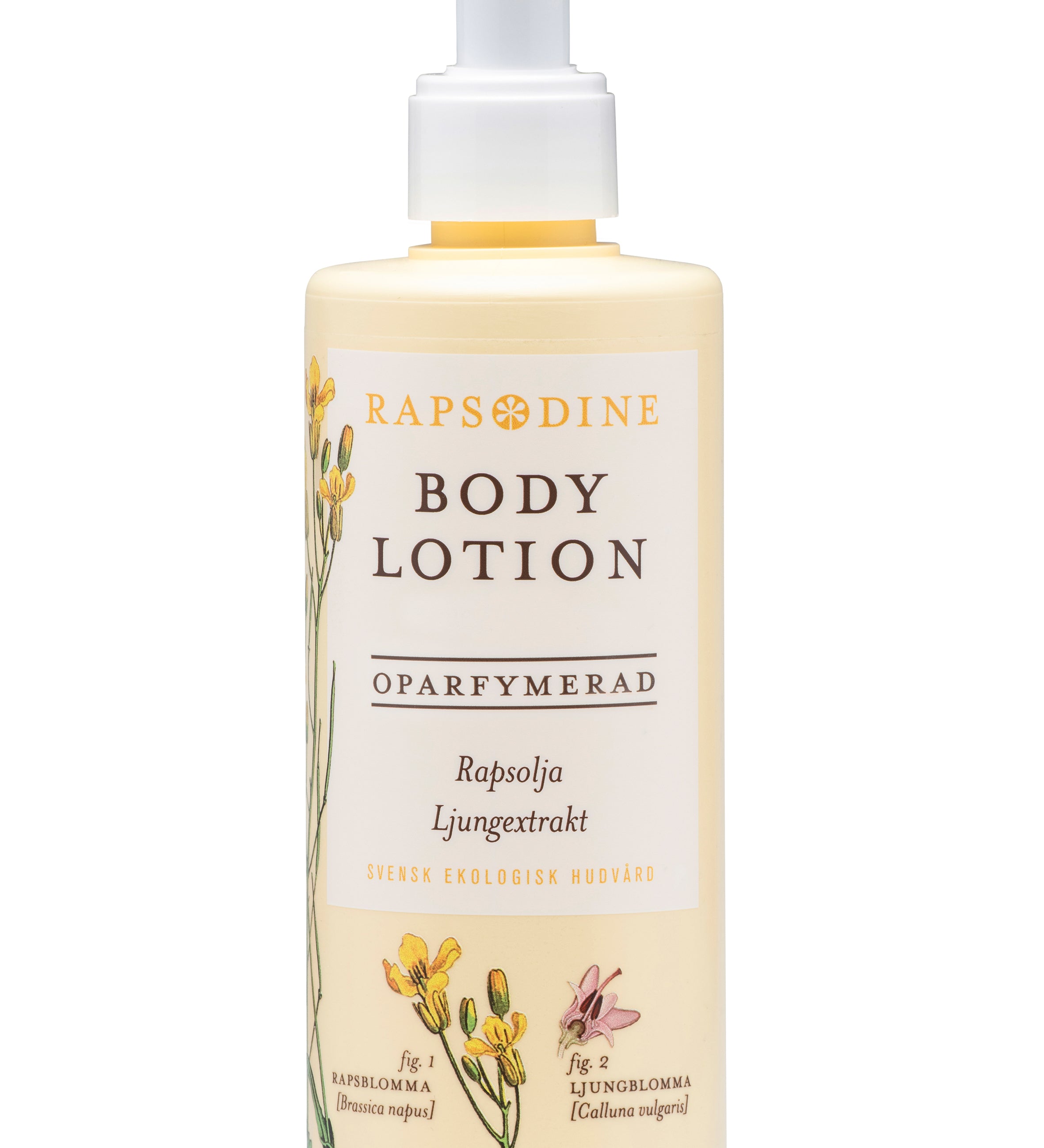 Svensk, ekologisk och vegansk bodylotion, oparfymerad, 250 ml från Rapsodine