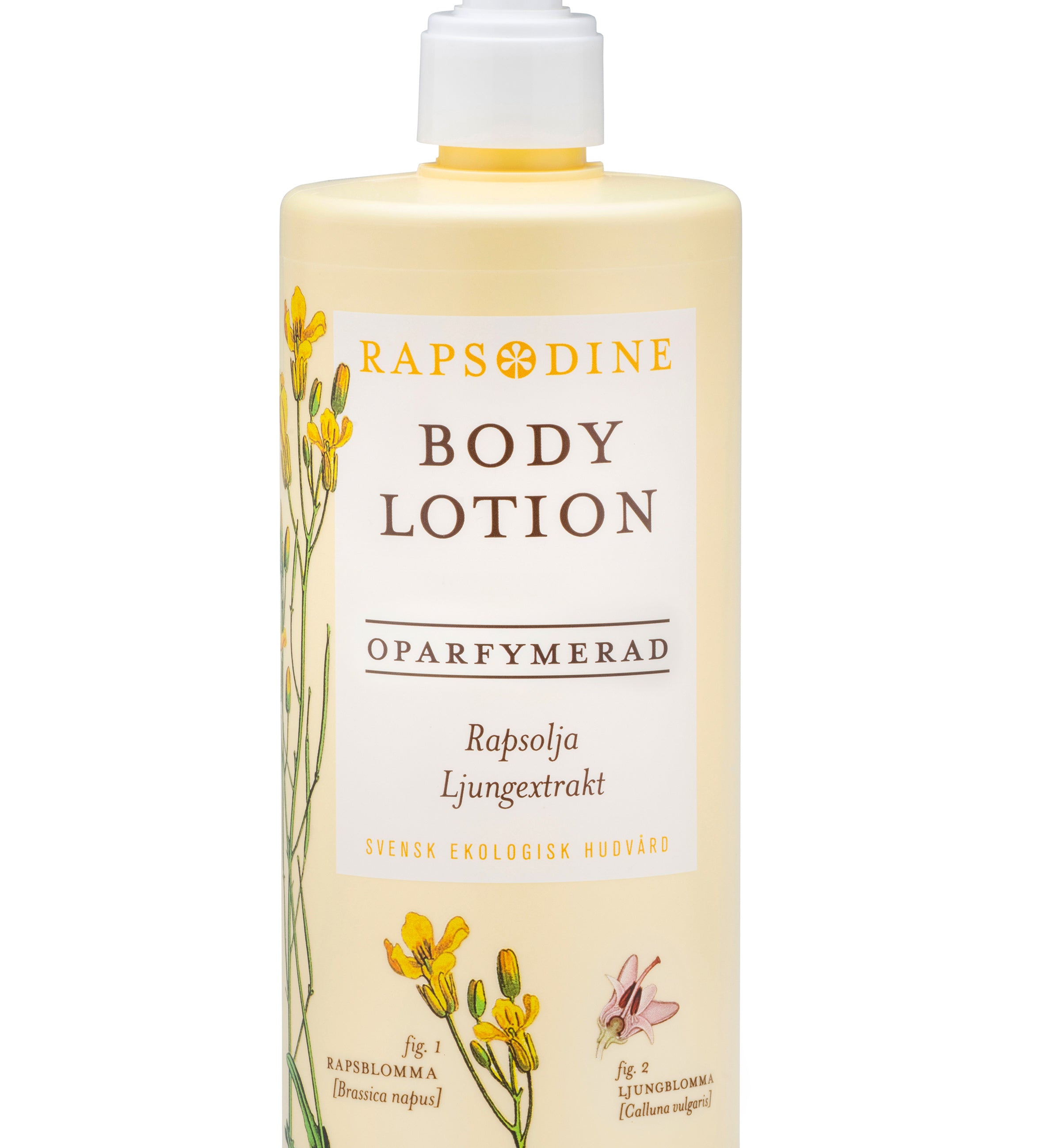 Svensk, ekologisk och vegansk bodylotion, oparfymerad, 500 ml från Rapsodine