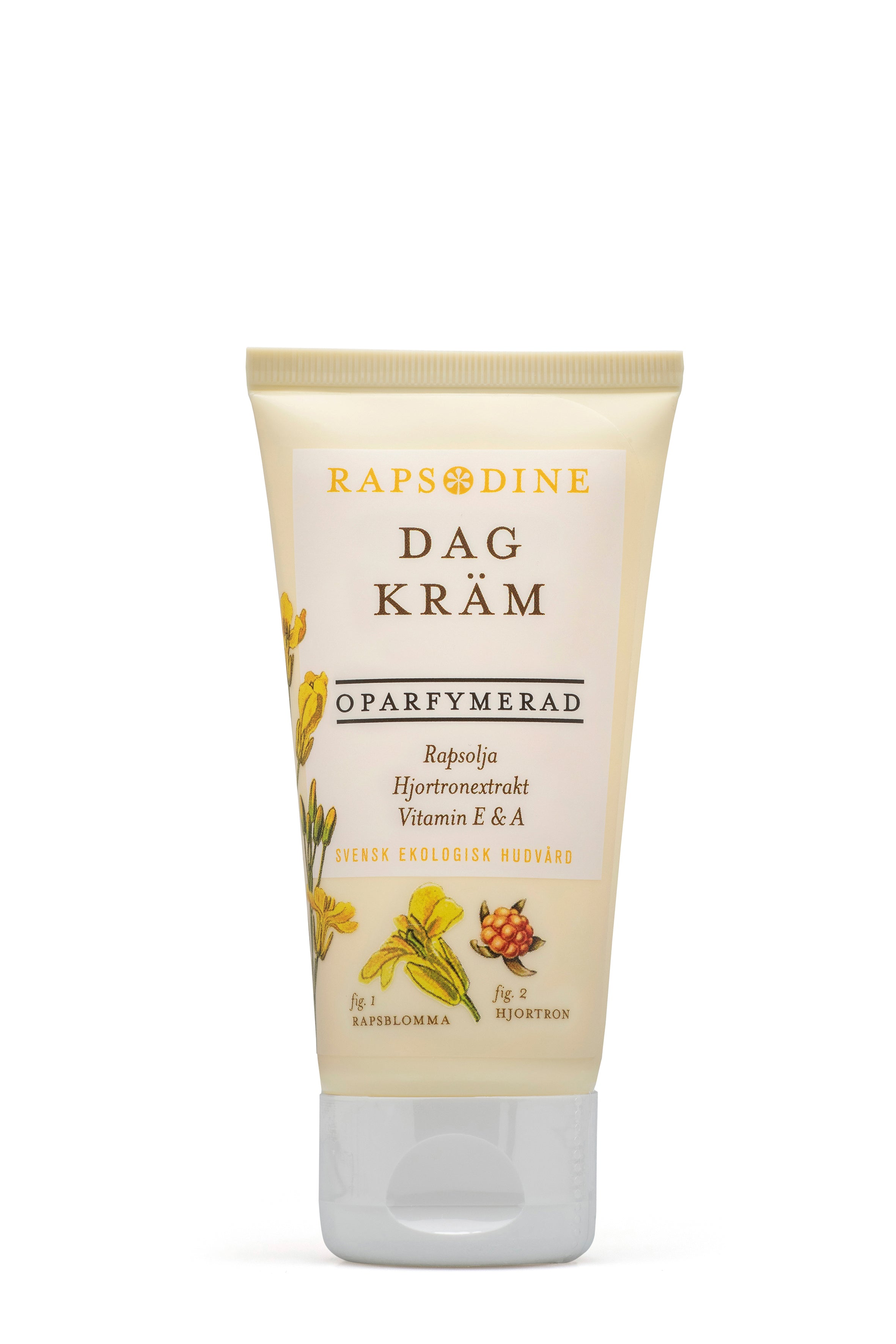 Dagkräm, oparfymerad, 50 ml med rapsolja, hjortronextrakt, vitamin e & a från Rapsodine