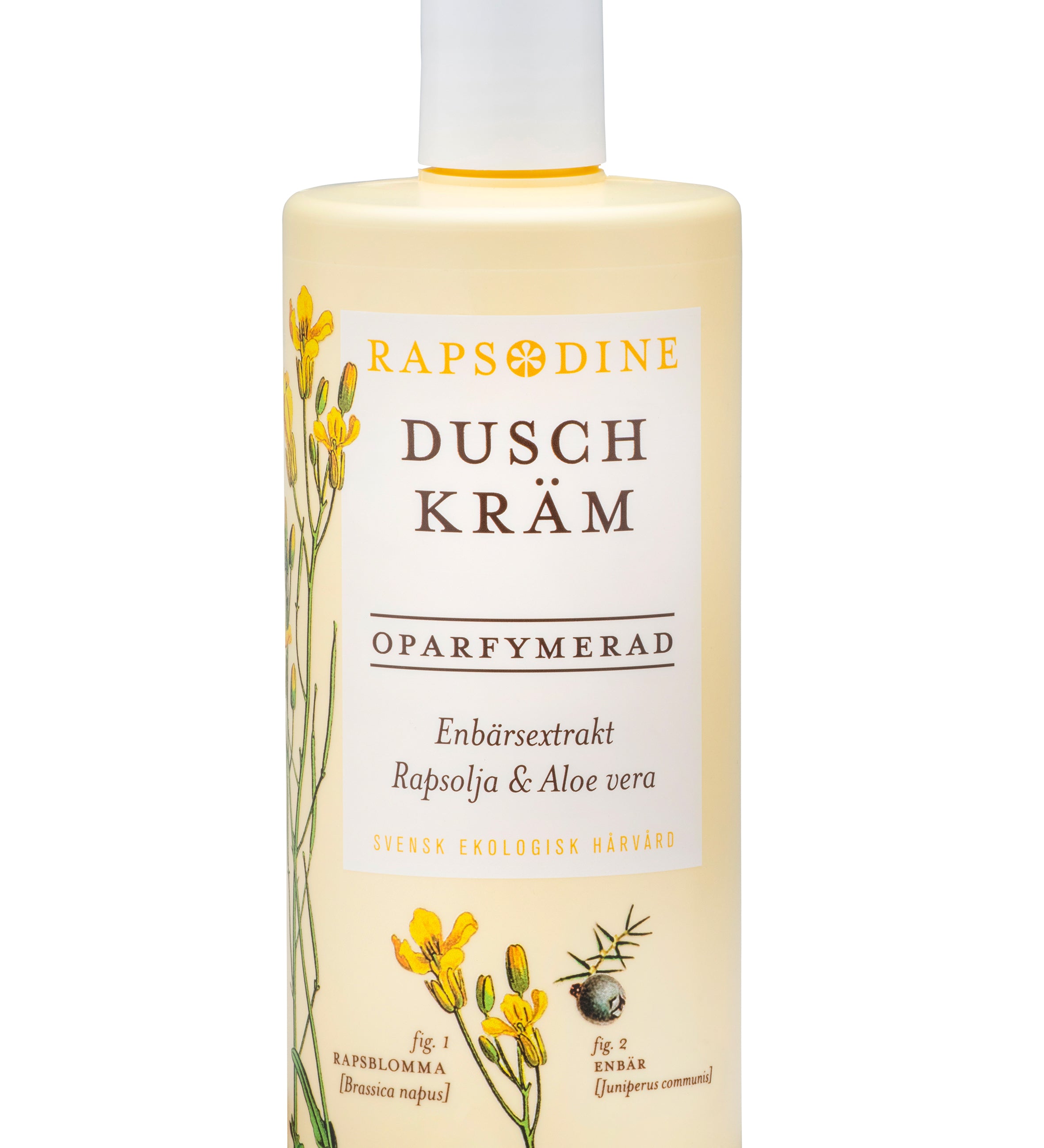 Svensk, vegansk och ekologisk duschkräm, oparfymerad, 500 ml från Rapsodine