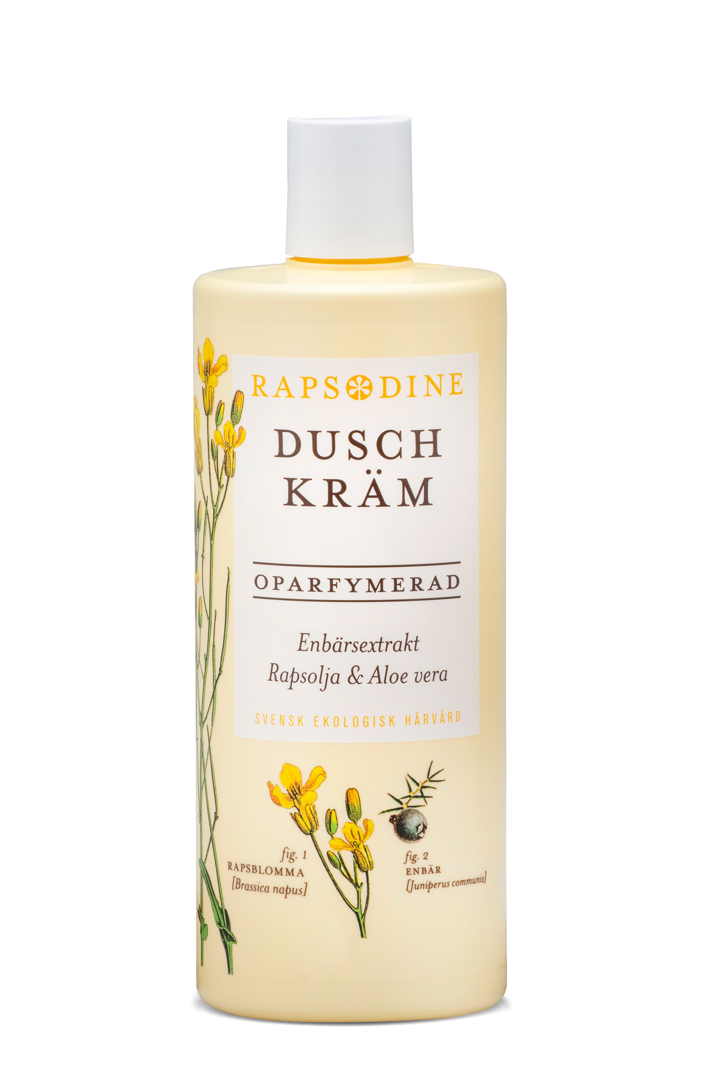 Svensk, vegansk och ekologisk duschkräm, oparfymerad, 500 ml från Rapsodine