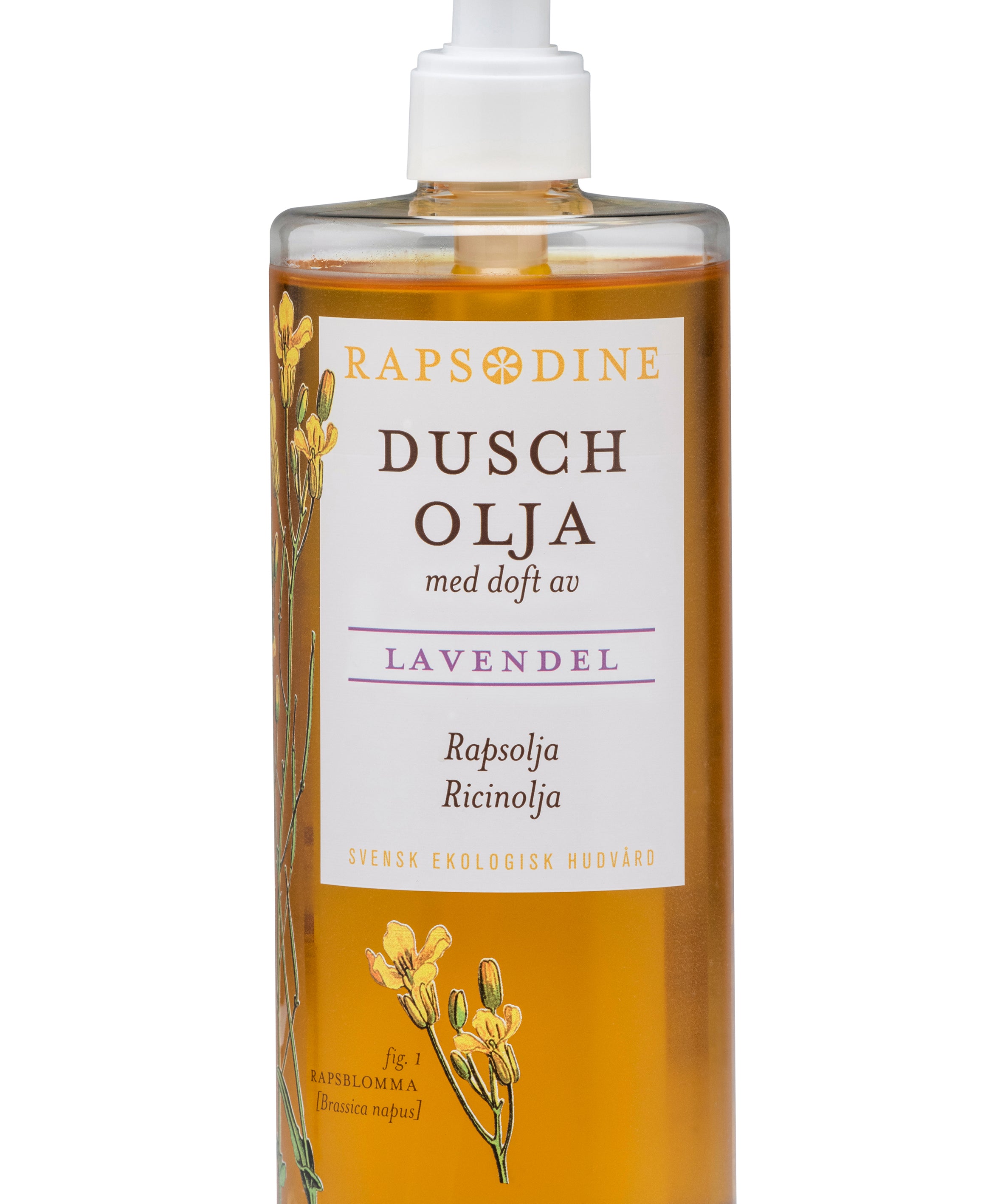 Svensk, ekologisk och vegansk duscholja, 500 ml från Rapsodine