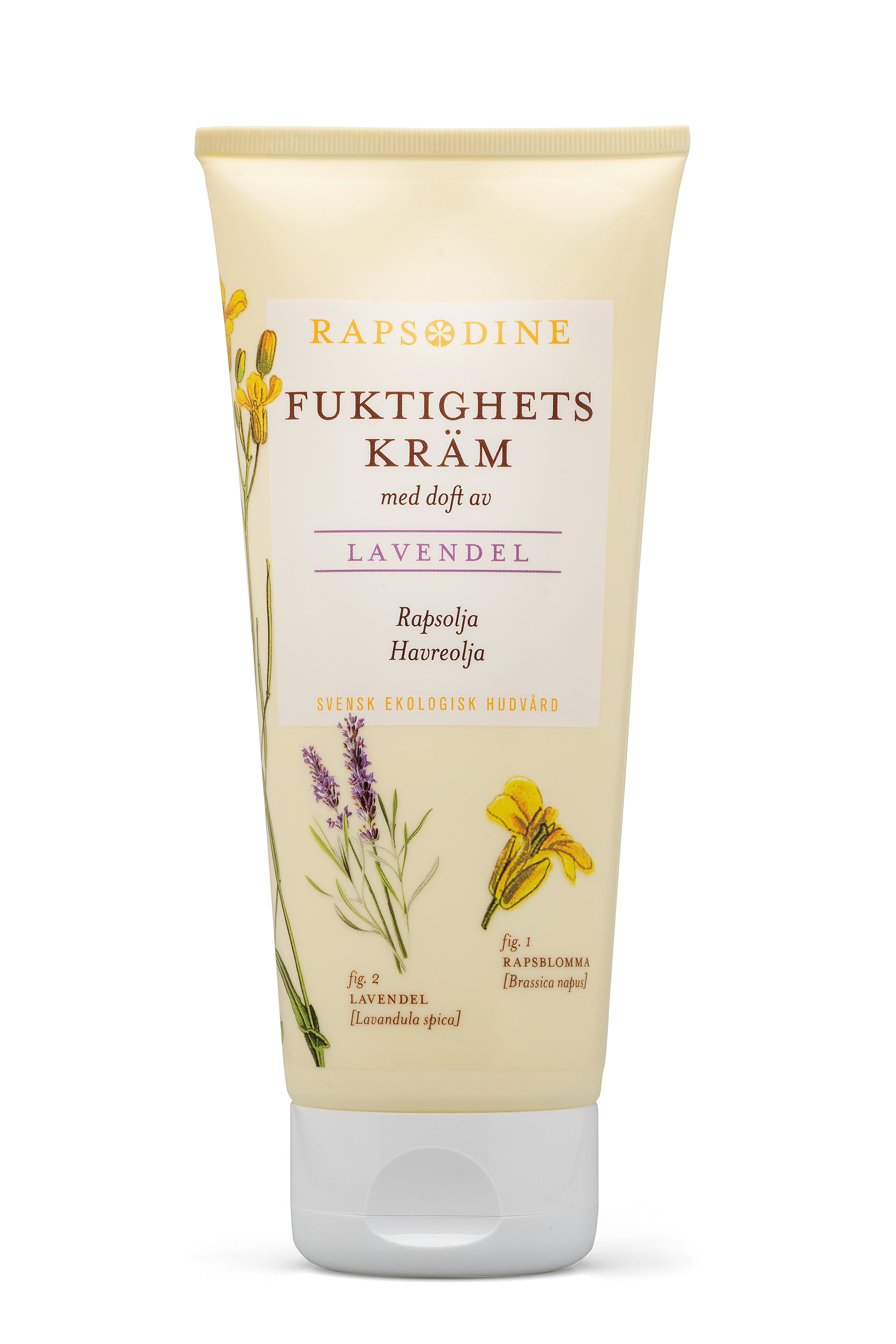 Fuktighetskräm, Lavendel 200 ml. Svensk ekologisk hudvård från Rapsodine. 