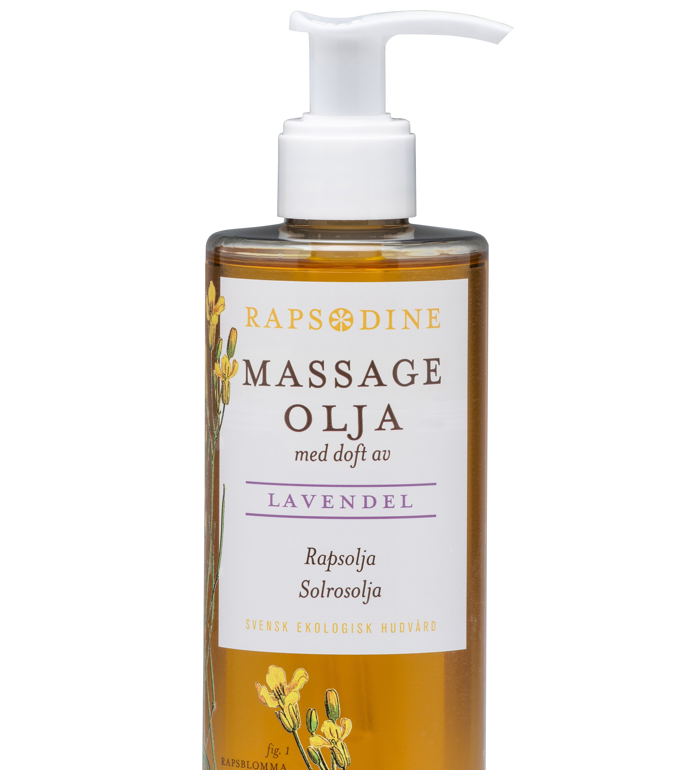 Svensk, ekologisk och vegansk massageolja, 250 ml från Rapsodine