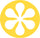 Rapsodine rapsblomma symbol i gul färg som del av varumärkets logotyp